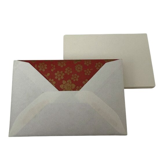 Vintage Bentz Stationery 19 Mini Cards and Red Print Lined Envelopes Germany - Picture 6 of 10